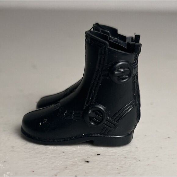 Barbie doll KEN Shoes Black & Gold Boots & Blue Sandal Flip Flops Lot 3 Pairs - Picture 10 of 12